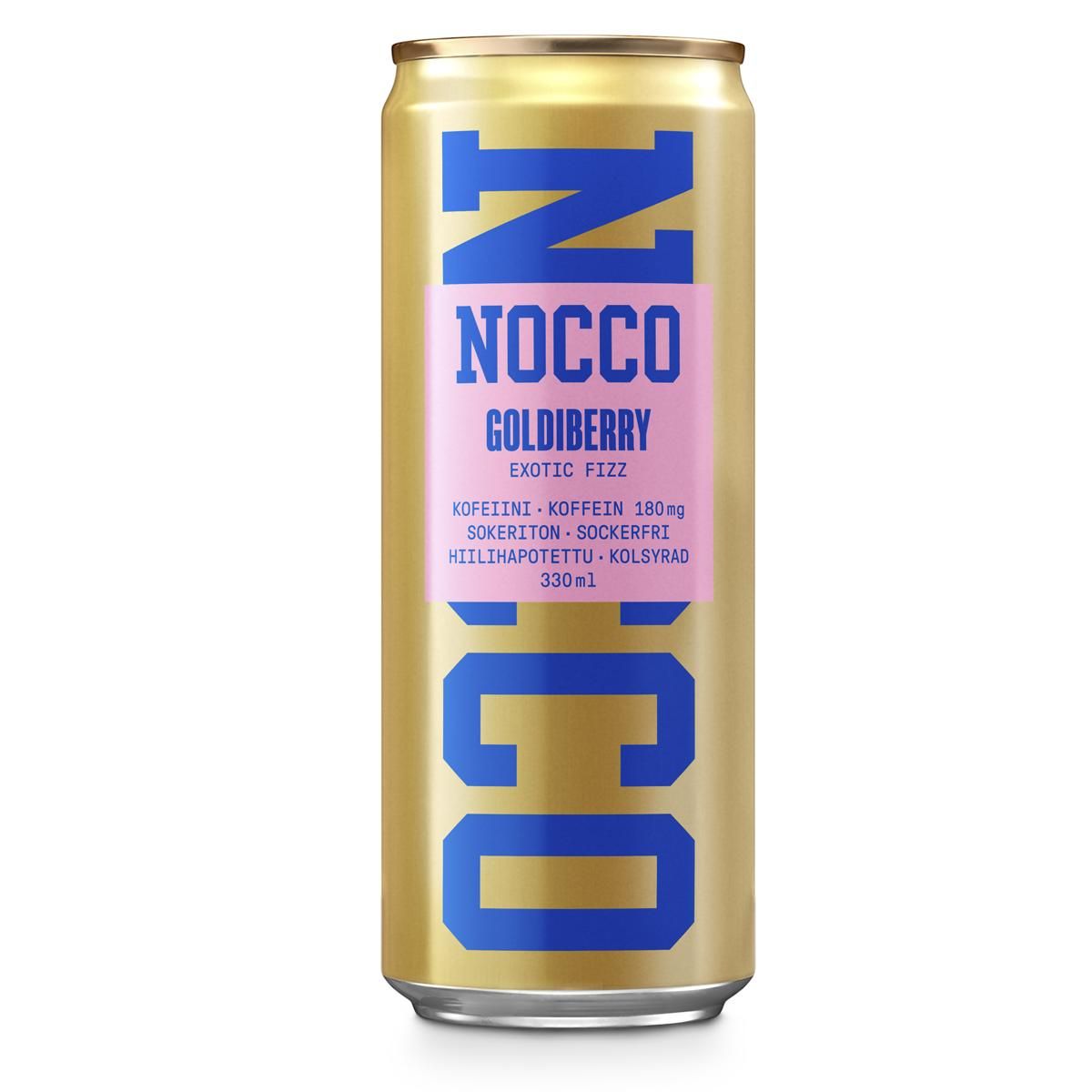 Nocco bcaa Goldiberry -energiajuoma 330 ml