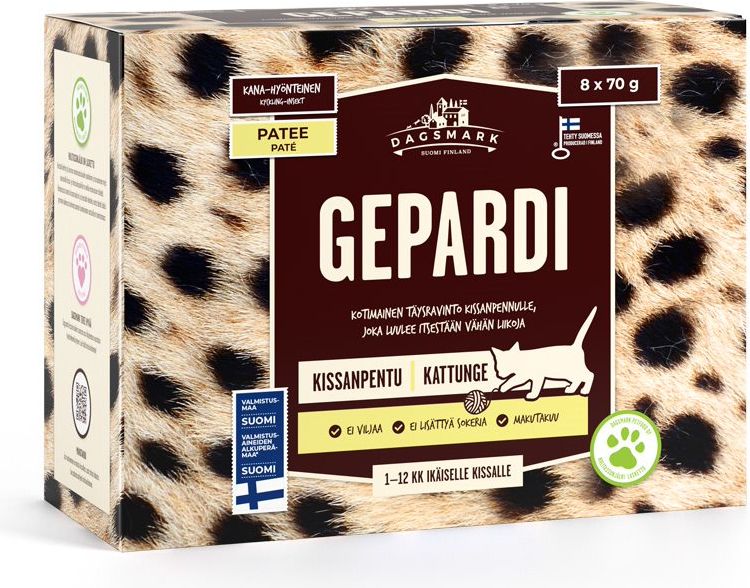 Gepardi Kanaa ja Hyönteistä Pennuille