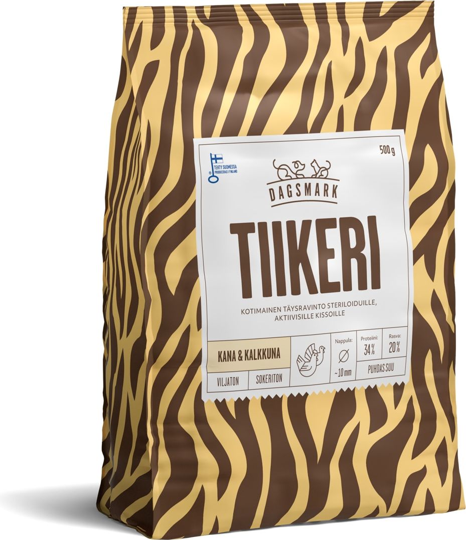 Dagsmark Tiikeri Kana Kissanruoka