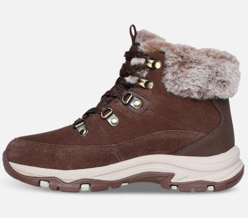 Skechers naisten Trego - Snow Worries - Waterproof - Ruskea Kulje poluilla mukavasti ja tyylikkaasti Skechers Trego - Snow