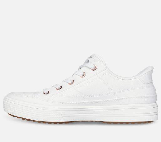 Skechers naisten Slip-ins: Arch Fit Arcade - See Ya There - Valkoinen Nauti koko paivan mukavuudesta Skechers Hands Free