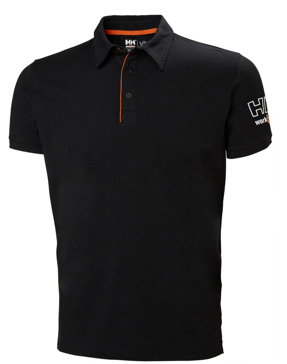 Helly Hansen Workwear Kensington Polo-Paita musta Mukavuus kohtaa tyylin – Kensington-poolopaita on kevyt jerseypoolopaita,