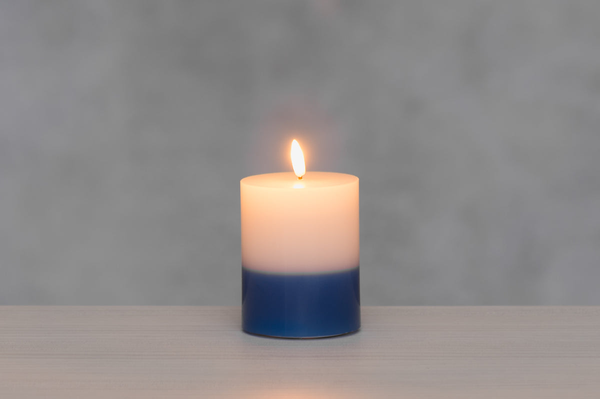 Sini-valkoinen Led Kynttilä