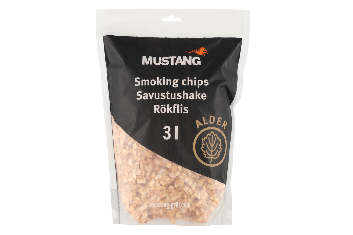 Mustang Savustushake leppa 3L 3 l /pussi. Kay kaikenlaiseen savustamiseen.
