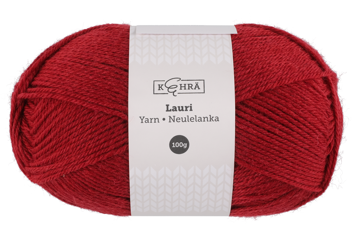 Kehrä Lauri Neulelanka viininpunainen 100 g
