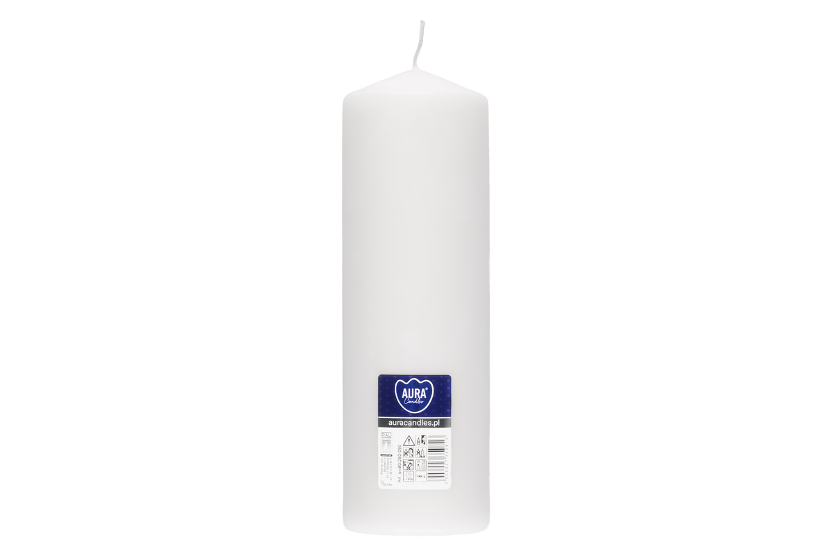 Aura Pöytäkynttilä Valkoinen 25 cm