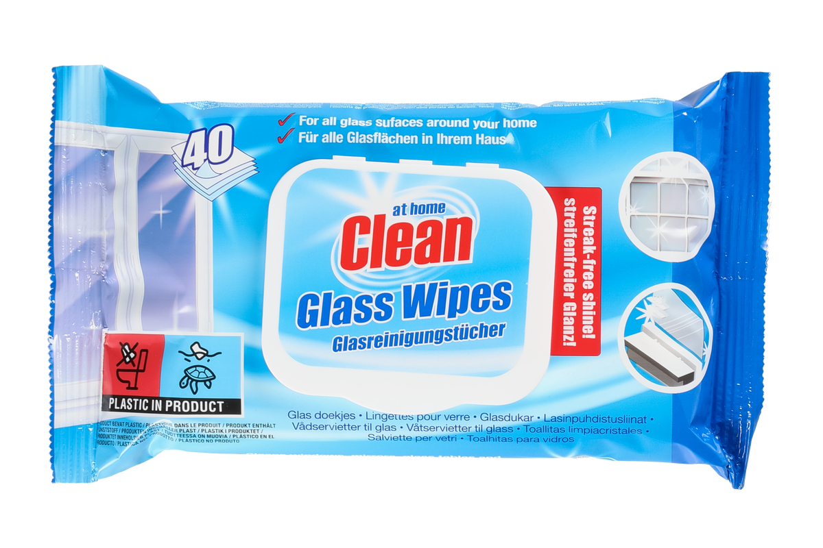 At Home Clean Lasin Puhdistusliinat 40 kpl