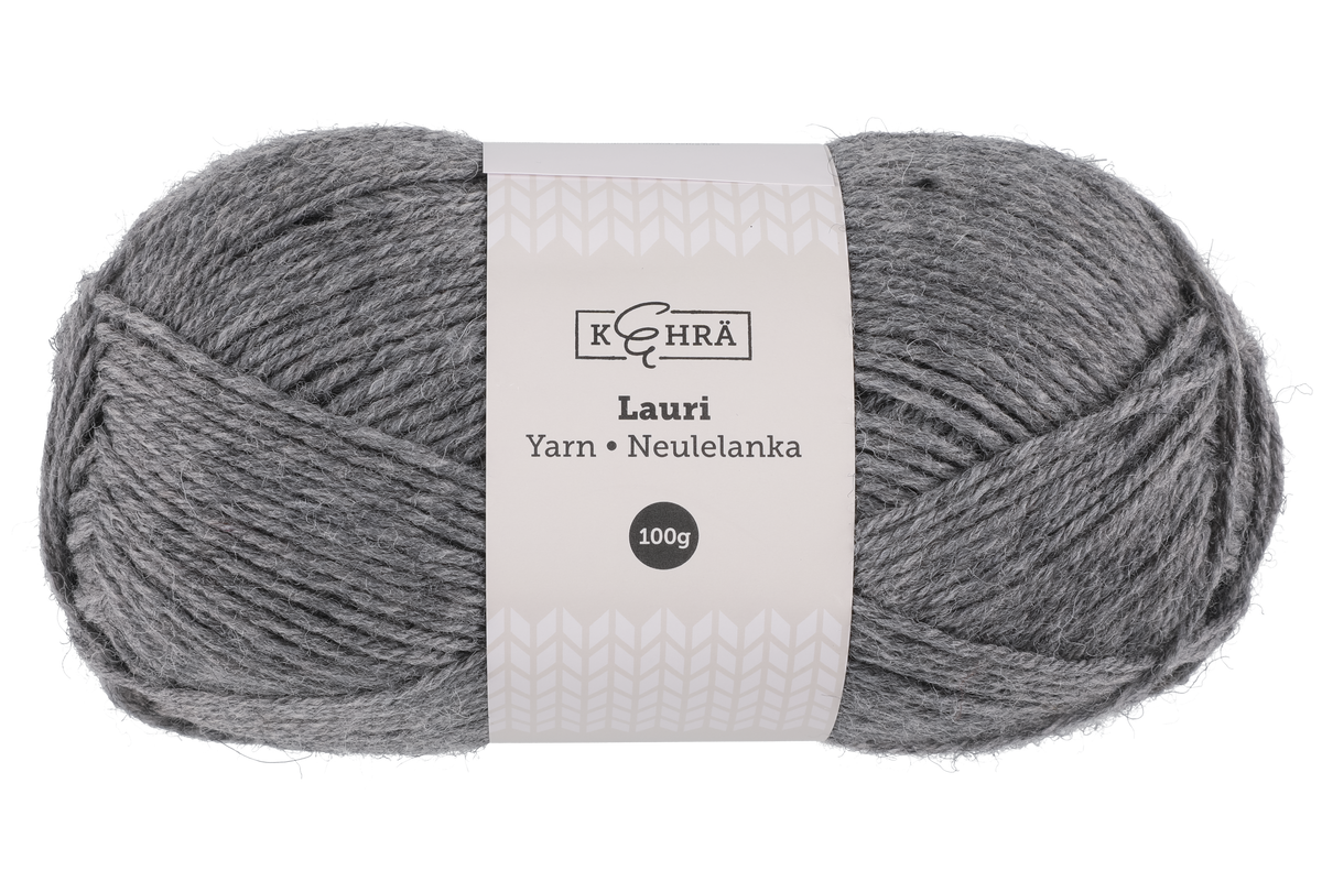 Kehrä Lauri Neulelanka harmaa 100 g