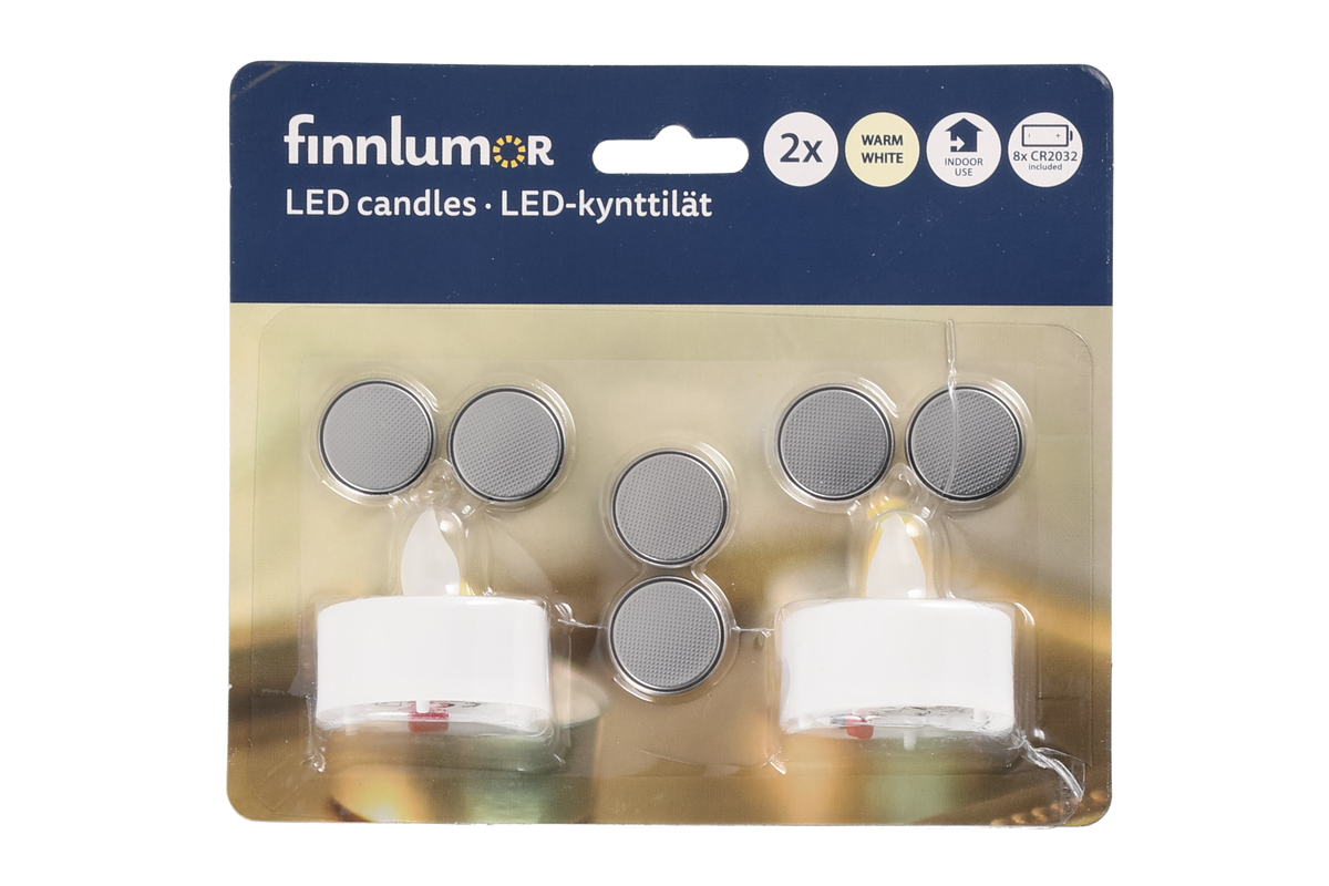 Finnlumor LED-kynttilä 2 kpl/pkt