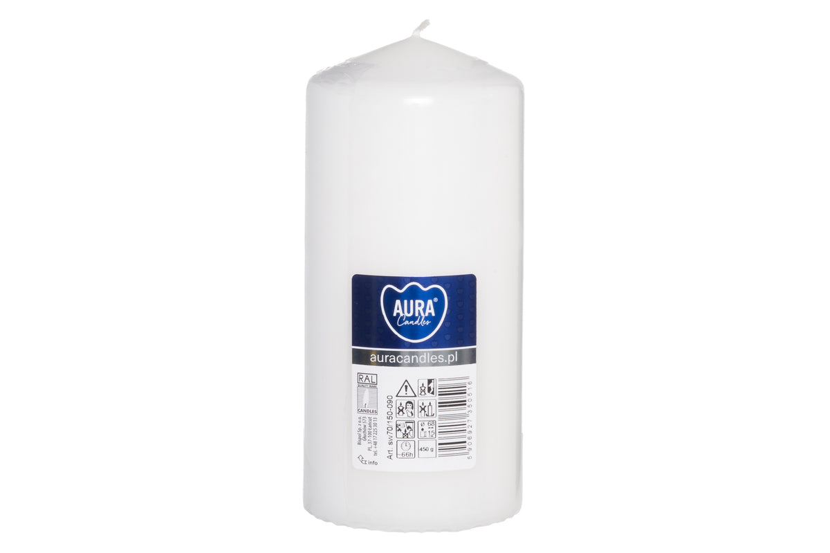 Aura Pöytäkynttilä Valkoinen 15 cm