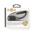 Nedis DisplayPort Uros - HDMI Uros 0.20M LCD/LED-nayton ja tietokoneen liitoskaapeli