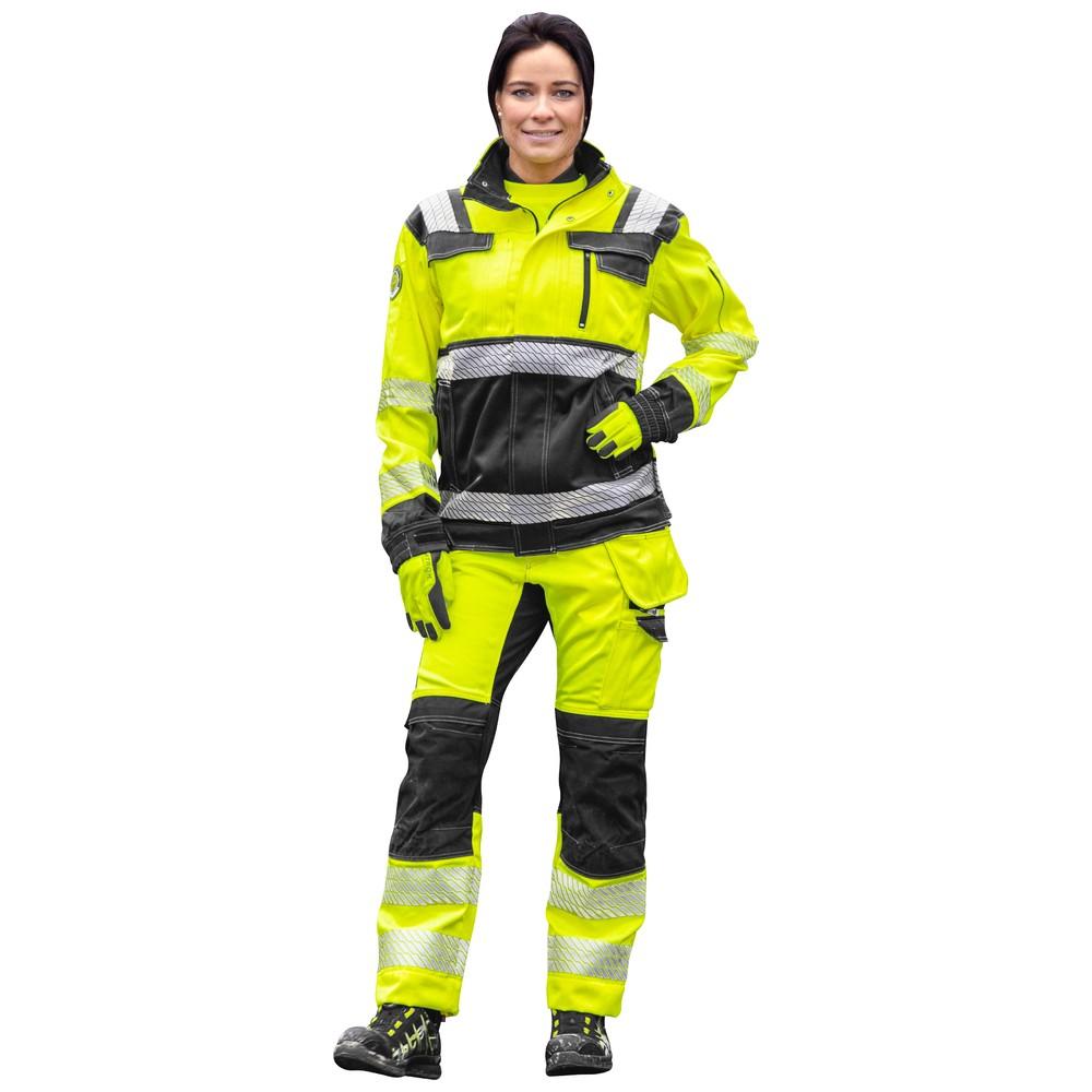 Patron HOUSUT STRETCH RT DESPINA NAISTEN FL.KEL/MUSTA - 80% polyesteri, 20% puuvilla, 290 g/m² - musta stretch 92% nylon, 8%
