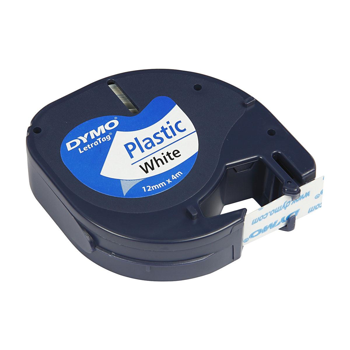 Dymo Letratag muoviteippi valkoinen 12 mm x 4 m