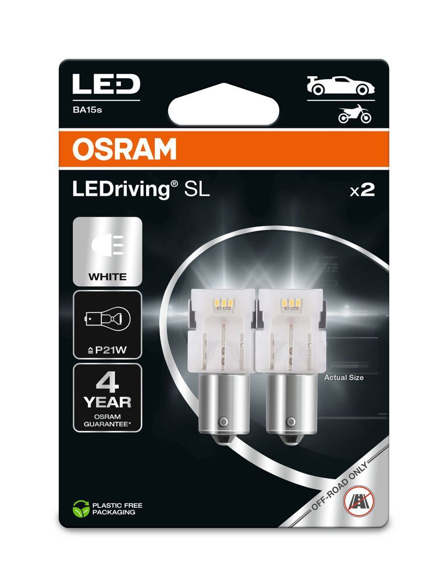 Led-polttimo BA15S P21W 12 v 2 kpl