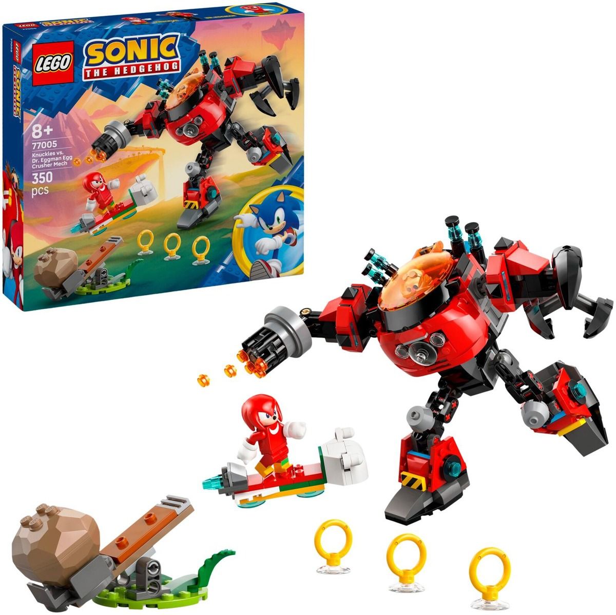 Lego Knuckles vastaan Dr. Eggman ja Egg Crusher ‑robotti