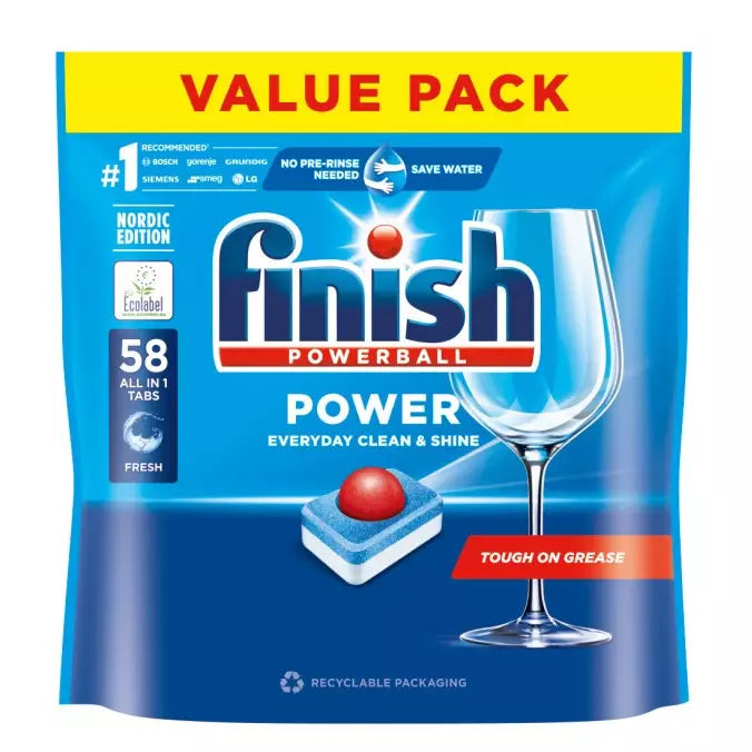 Finish Power Konetiskitabletit 58 kpl All In One