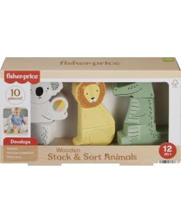 Fisher-Price Wooden Stack & Sort Animals,