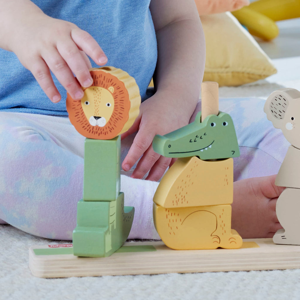 Fisher-Price Wooden Stack & Sort Animals,