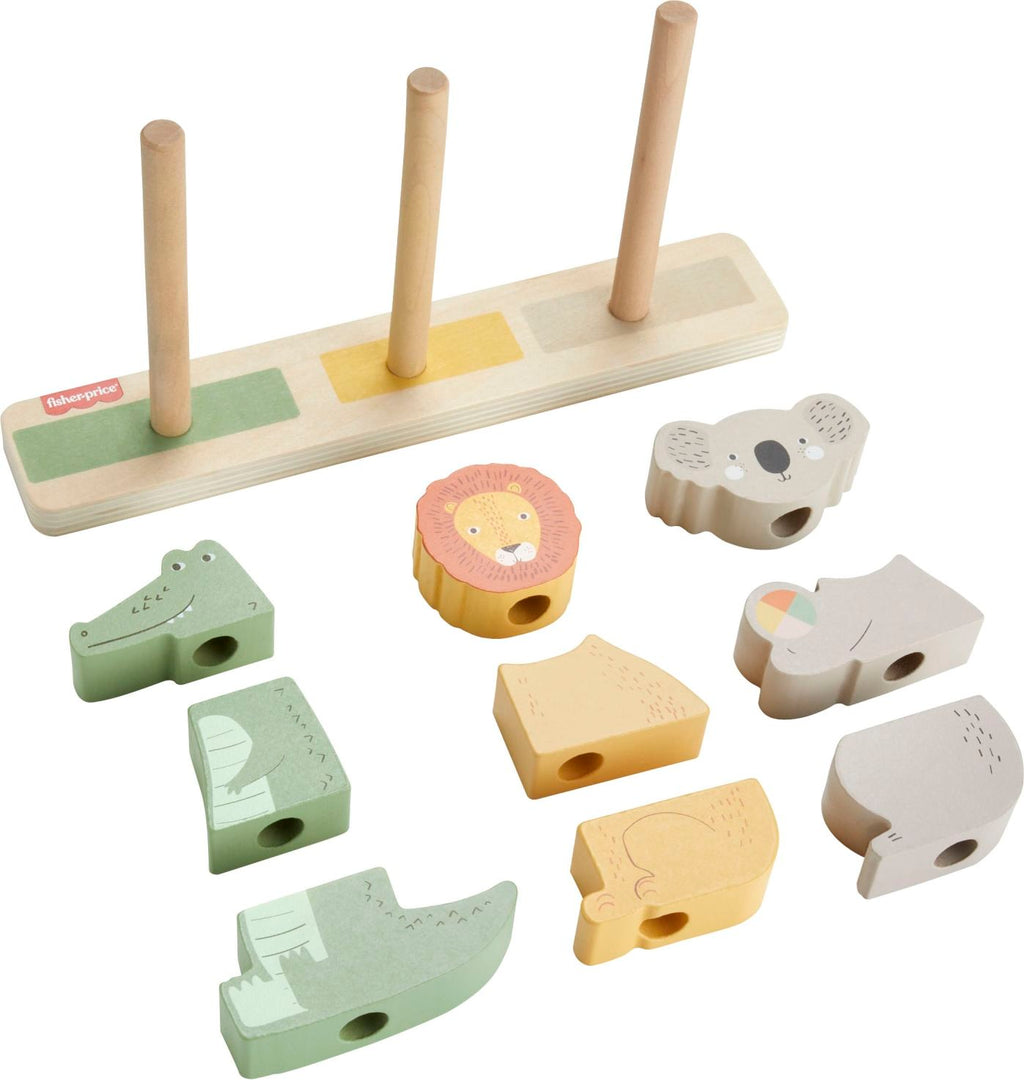 Fisher-Price Wooden Stack & Sort Animals,