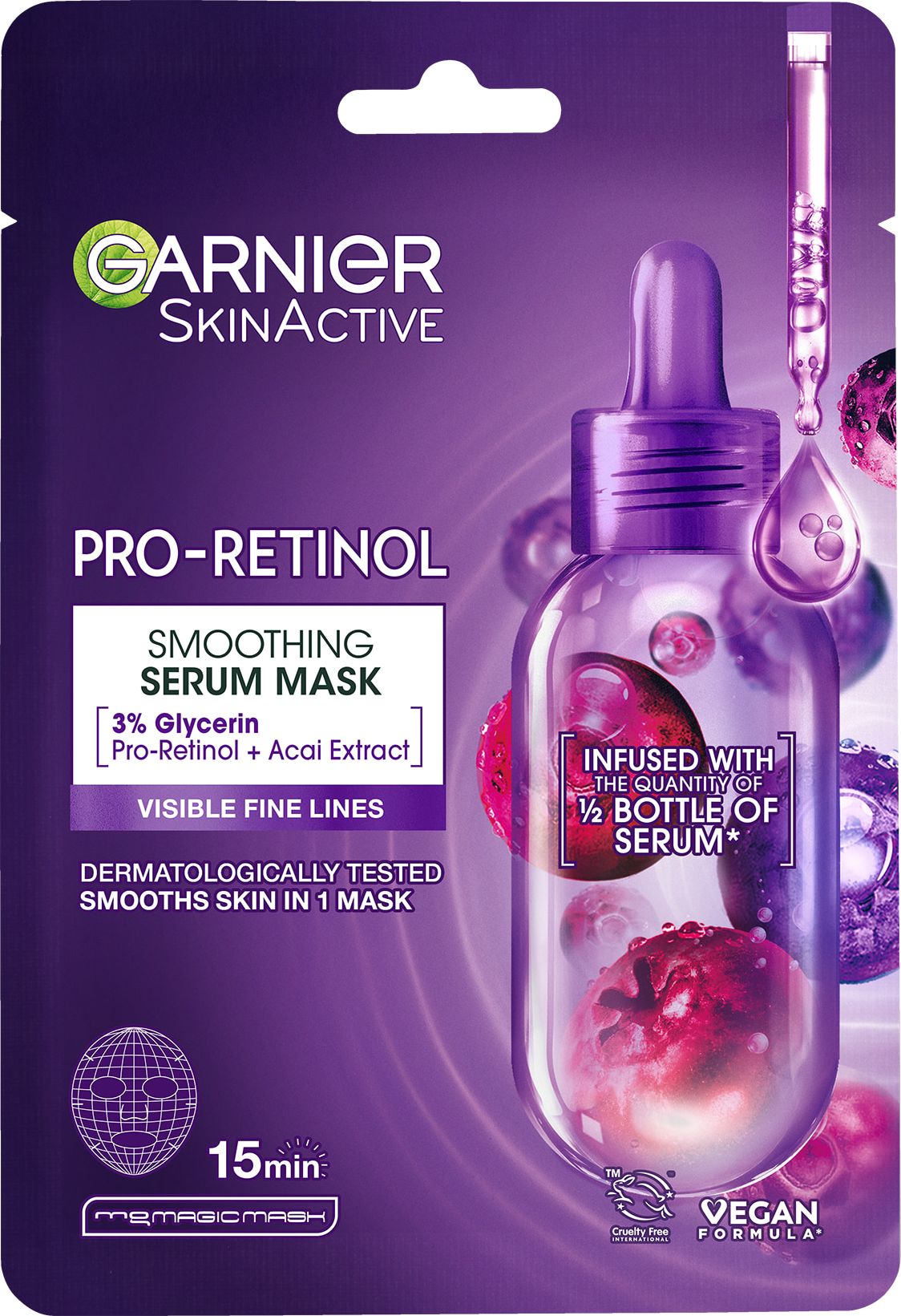 Garnier Pro-Retinol Smoothing Serum Kangasnaamio