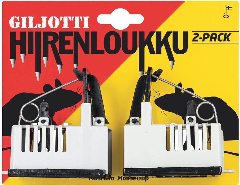 Giljotti hiirenloukku 2 kpl