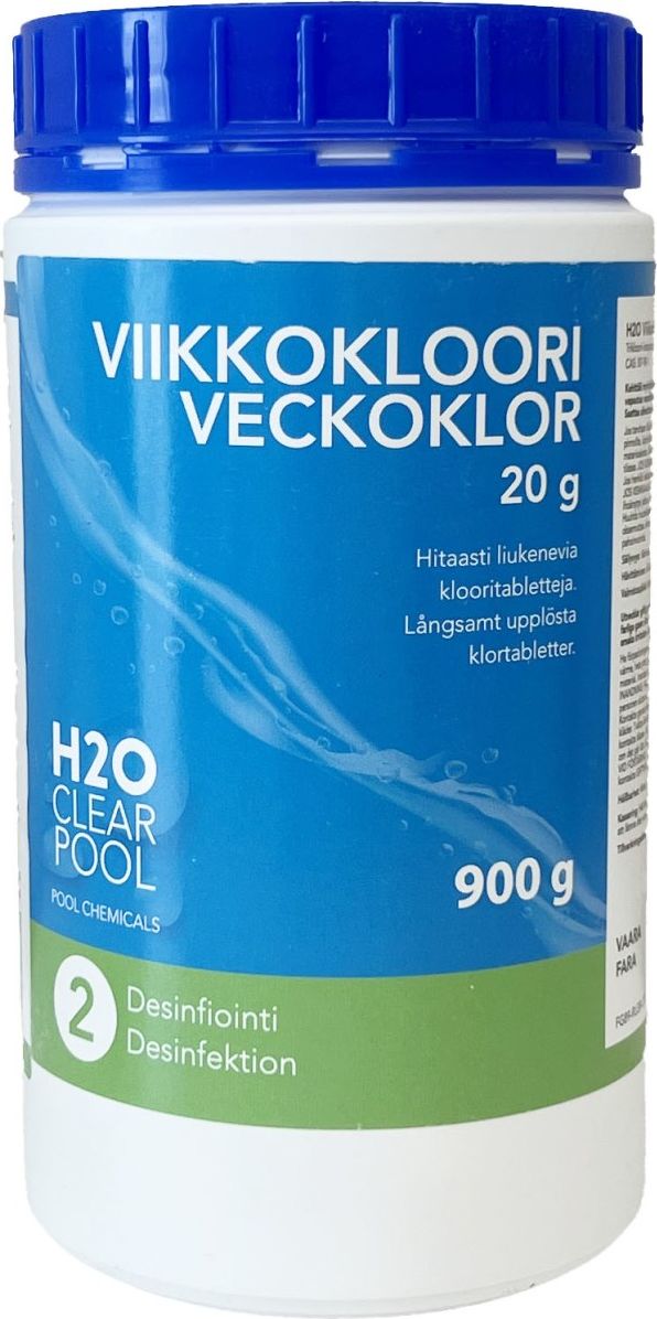 H2O 20 g Viikkokloori 0,9 kg