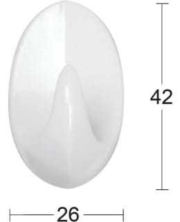 Koukku 1041 valkoinen muovi tarra