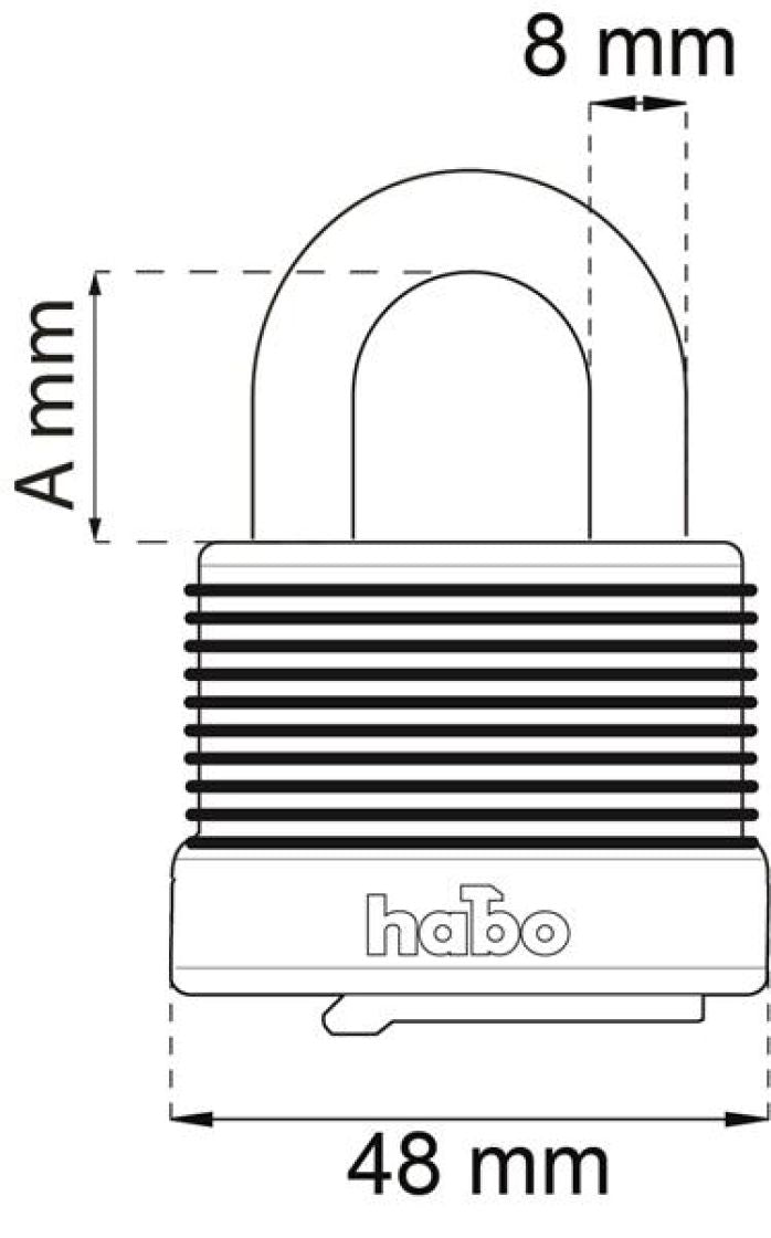 Riippulukko HABO 704-40HB63 säältäs