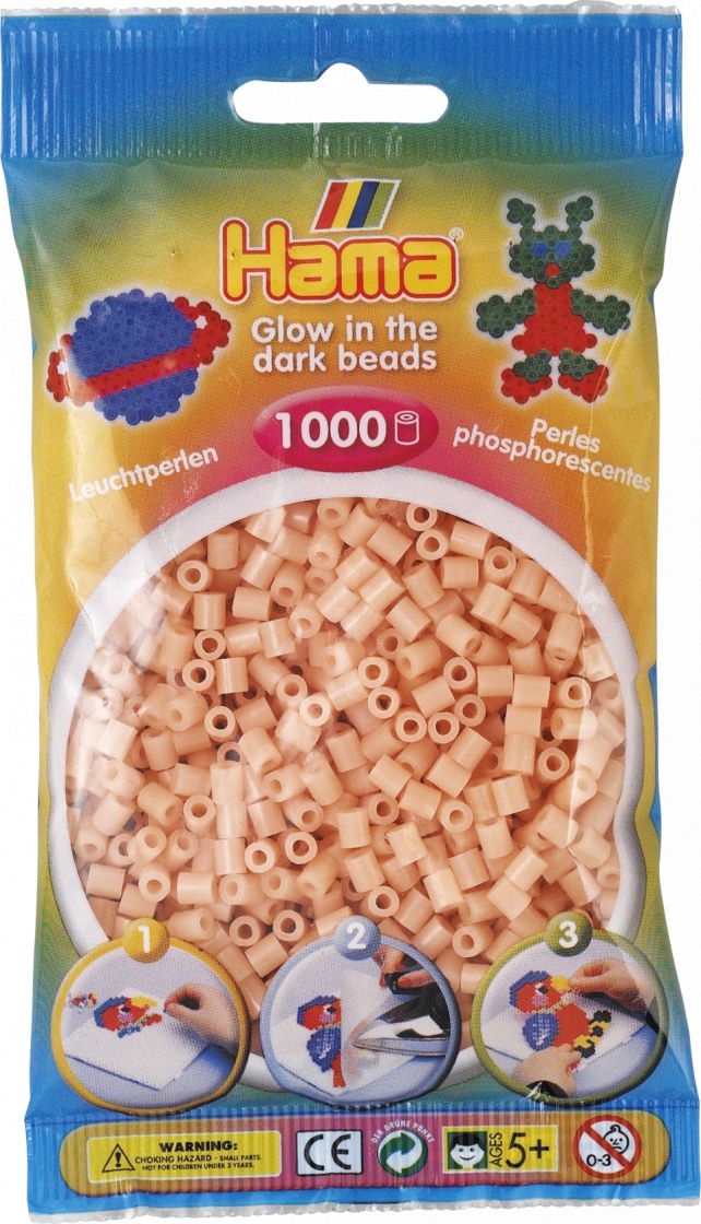 Hama-Helmet Midi 1000 kpl luminesoiva punainen