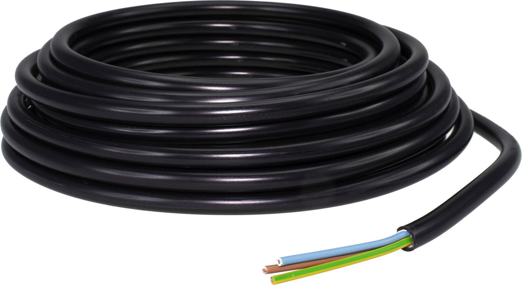 Asennuskaapeli mmj 3x1.5s musta  10 m nippu