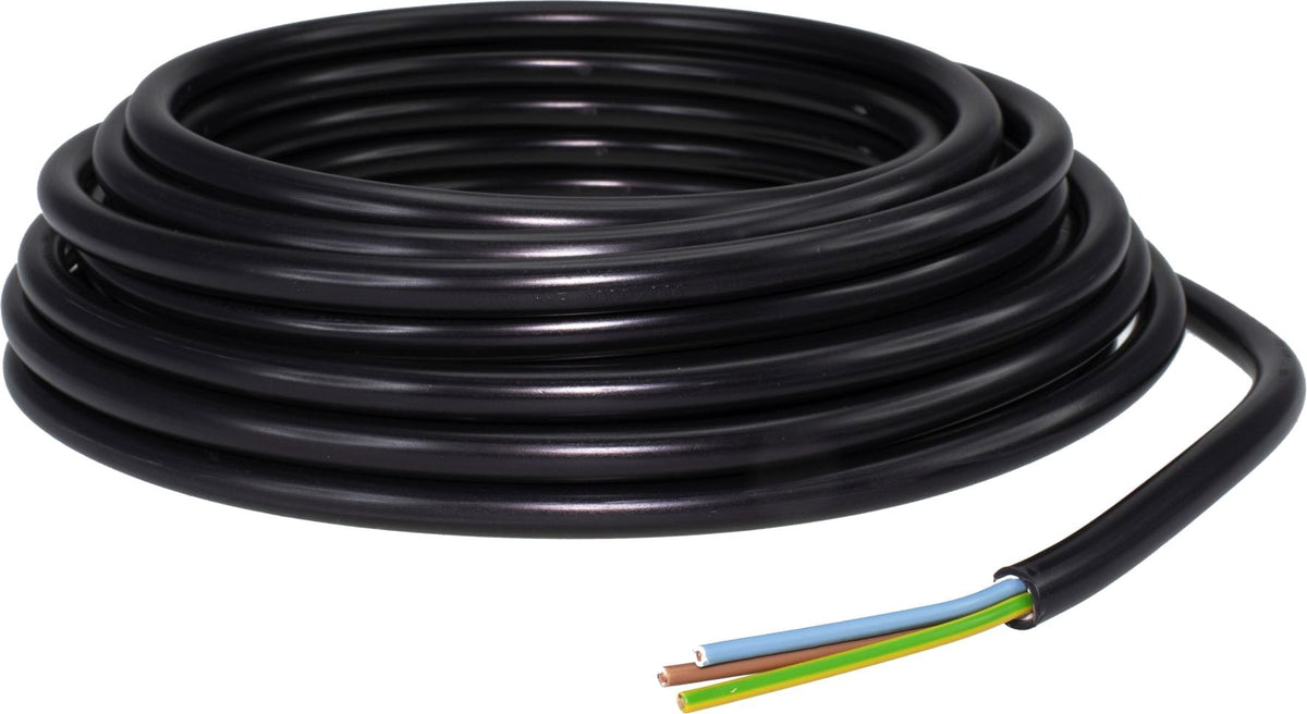 Asennuskaapeli mmj 3x1.5s musta  10 m nippu