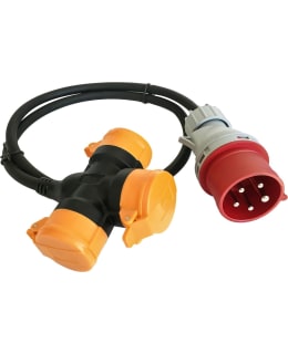 Adapteri voimavirta 1 m 16 a uros/3xschuko
