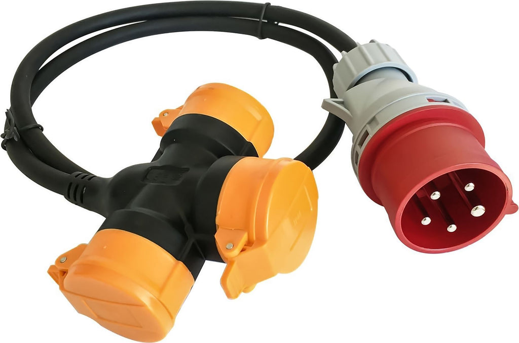 Adapteri voimavirta 1 m 16 a uros/3xschuko