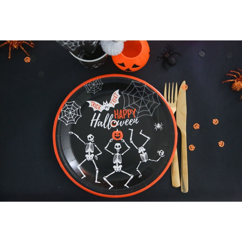 Paperilautaset Skeleton 23 cm