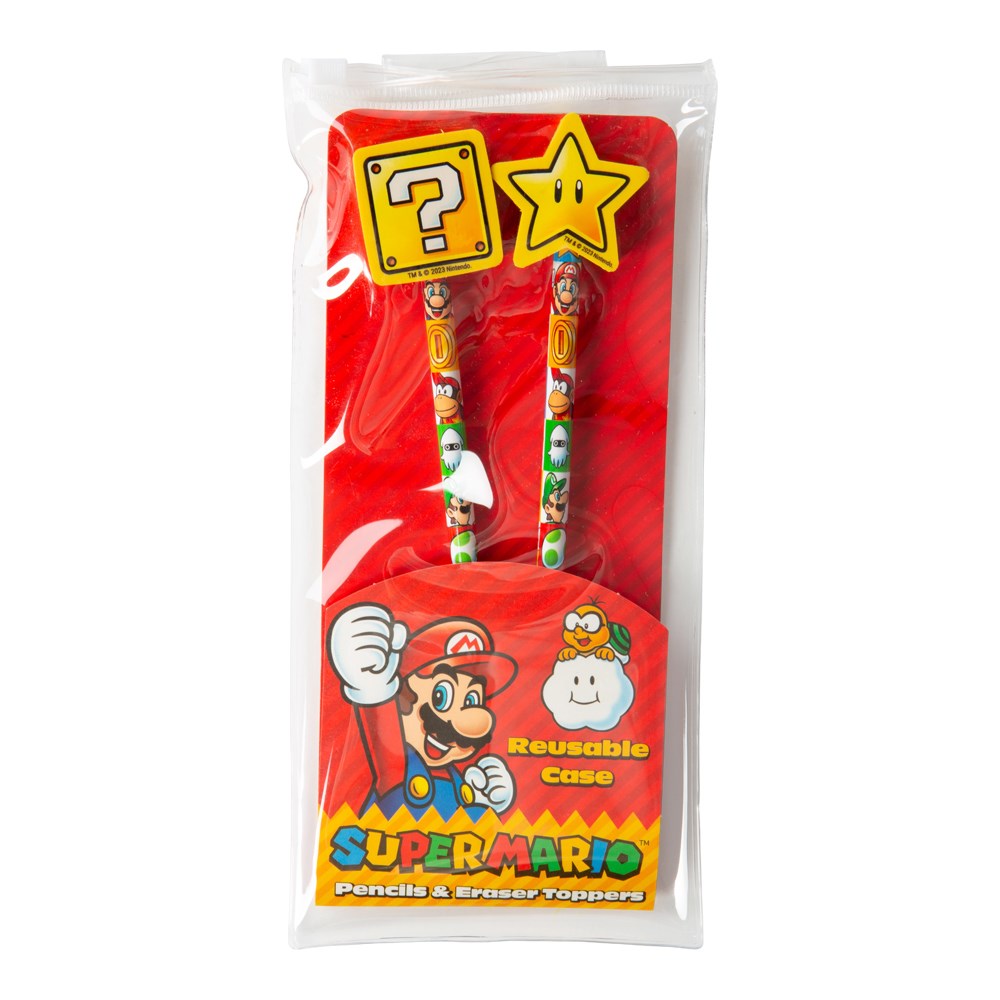 Super Mario Lyijykynät + pyyhekumi