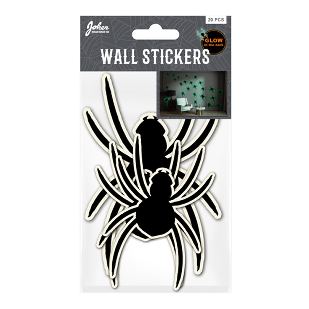 Seinätarrat Glow Spiders