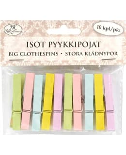 Isot Pyykkipojat Pastellilaj.10 kpl