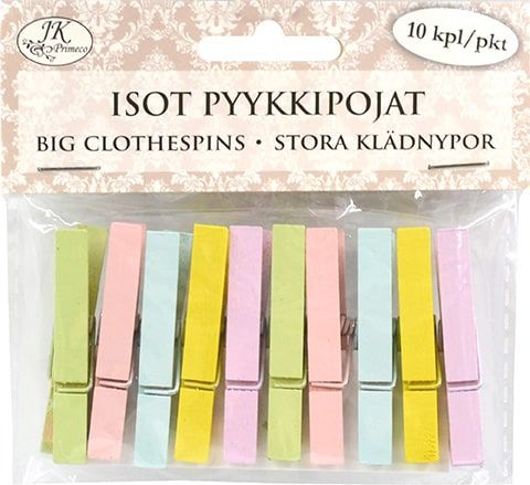 Isot Pyykkipojat Pastellilaj.10 kpl
