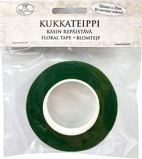 Kukkateippi vihreä 12mmx25m