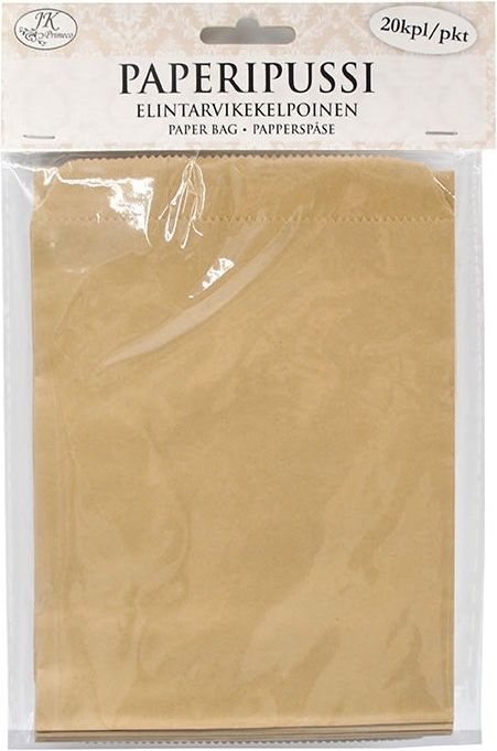 Paperipussi Natur 20 kpl Elintarvikekelp.