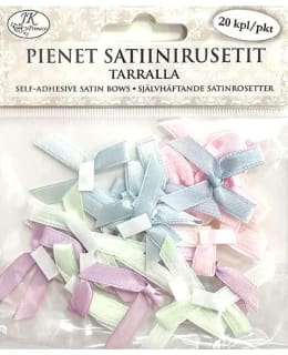 Satiinirusettitarra Pieni pastelli 20 kpl