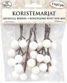 Koristemarjat Glitter valk. 5 kpl