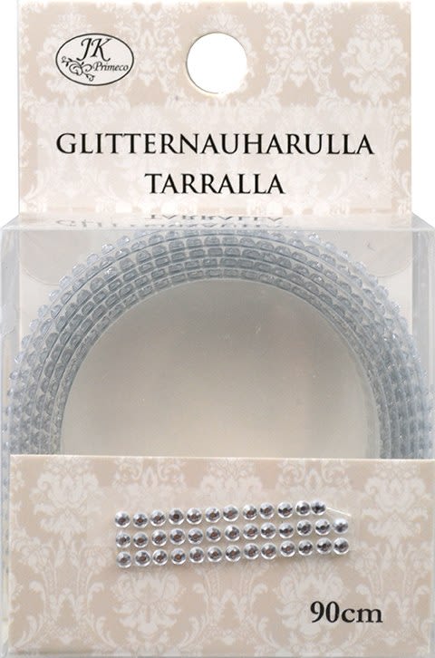 Glitterhelmitarrarulla 90 cm kirkas