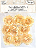 Paperiruusut Luon.valk.Glitter 9 kpl