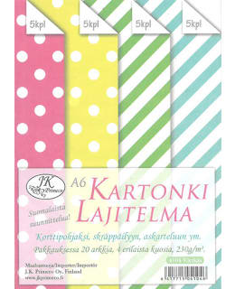 Kartonkilaj.A6 värikäs