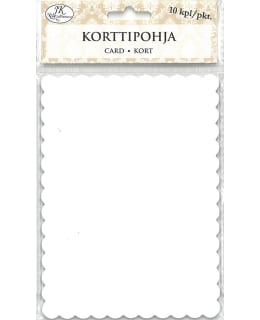 Korttipohja Aaltoreuna Valkoinen