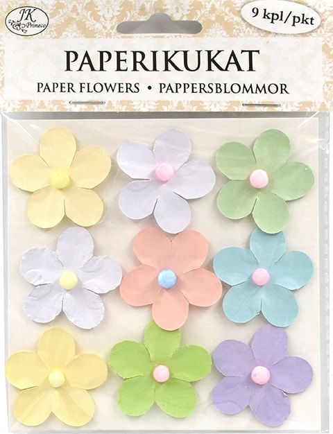 Paperikukat Helmi pastellilaj.9 kpl