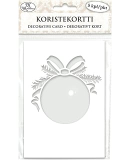 Koristekortti Joulupallo Valk. 5 kpl