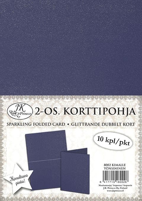 Korttipohja Kimalle Sininen
