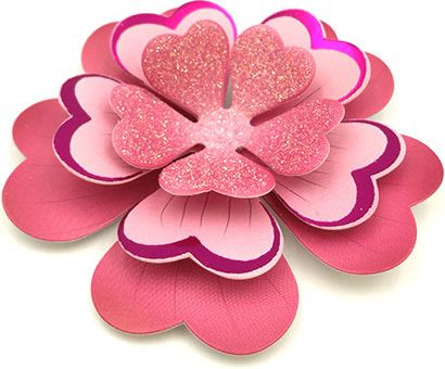3 d Askartelukuviot Kukat Pinkki 24 kpl